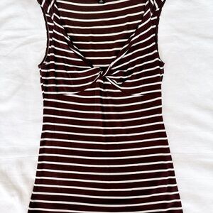 Striped Sleeveless Top.